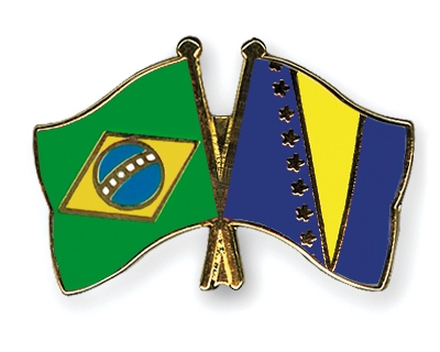 Fahnen Pins Brasilien Bosnien-und-Herzegowina