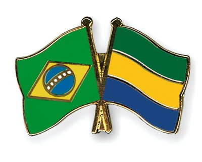 Fahnen Pins Brasilien Gabun