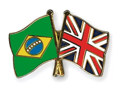Fahnen Pins Brasilien Grossbritannien