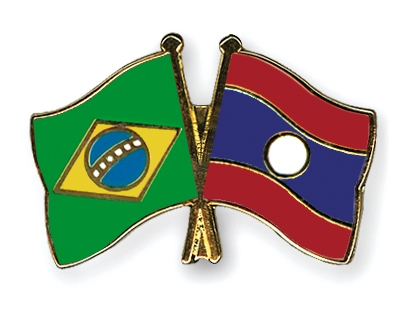 Fahnen Pins Brasilien Laos