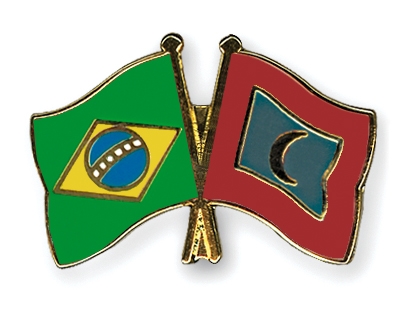 Fahnen Pins Brasilien Malediven