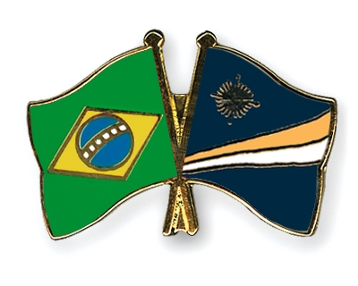 Fahnen Pins Brasilien Marshallinseln