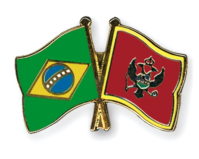 Fahnen Pins Brasilien Montenegro