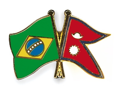 Fahnen Pins Brasilien Nepal