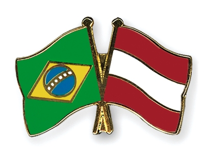 Fahnen Pins Brasilien sterreich