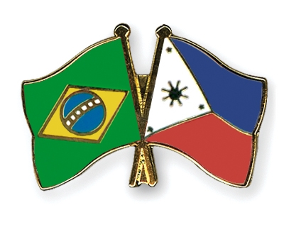 Fahnen Pins Brasilien Philippinen