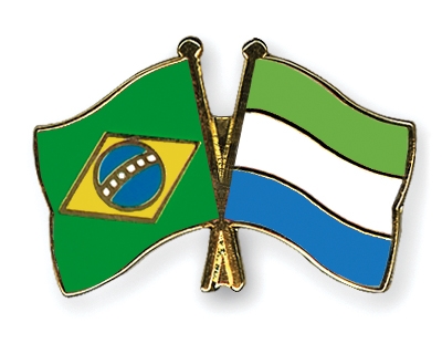 Fahnen Pins Brasilien Sierra-Leone