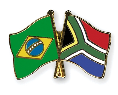 Fahnen Pins Brasilien Sdafrika