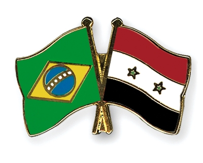 Fahnen Pins Brasilien Syrien