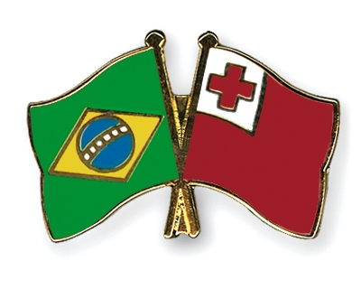 Fahnen Pins Brasilien Tonga