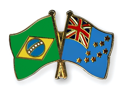 Fahnen Pins Brasilien Tuvalu