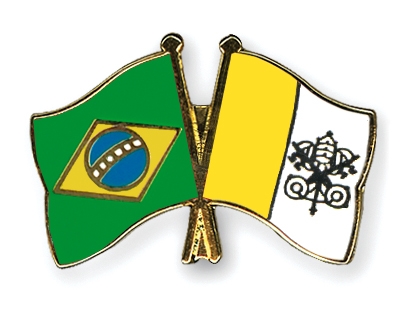 Fahnen Pins Brasilien Vatikanstadt