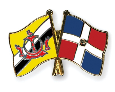 Fahnen Pins Brunei-Darussalam Dominikanische-Republik