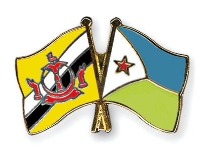 Fahnen Pins Brunei-Darussalam Dschibuti