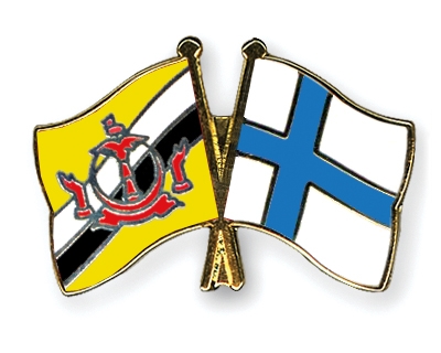 Fahnen Pins Brunei-Darussalam Finnland