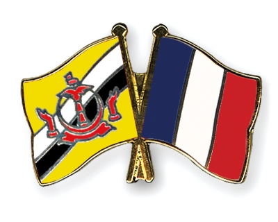 Fahnen Pins Brunei-Darussalam Frankreich