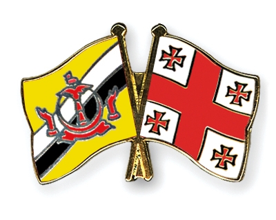 Fahnen Pins Brunei-Darussalam Georgien