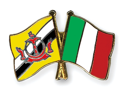Fahnen Pins Brunei-Darussalam Italien