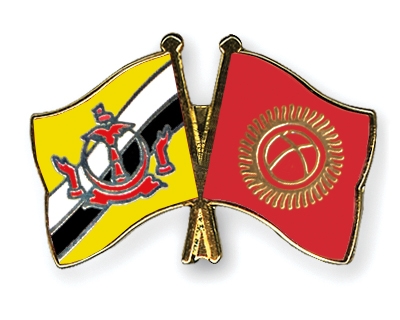 Fahnen Pins Brunei-Darussalam Kirgisistan