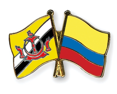 Fahnen Pins Brunei-Darussalam Kolumbien