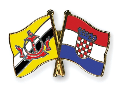 Fahnen Pins Brunei-Darussalam Kroatien