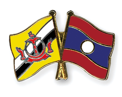 Fahnen Pins Brunei-Darussalam Laos