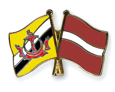 Fahnen Pins Brunei-Darussalam Lettland