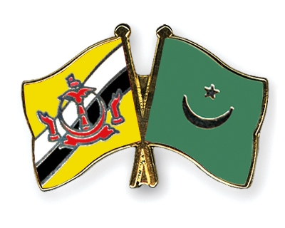 Fahnen Pins Brunei-Darussalam Mauretanien