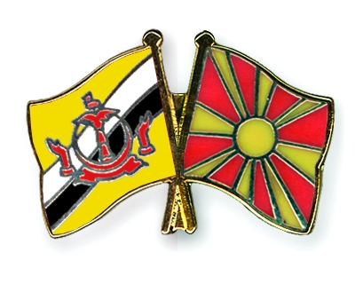 Fahnen Pins Brunei-Darussalam Mazedonien
