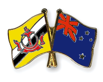 Fahnen Pins Brunei-Darussalam Neuseeland