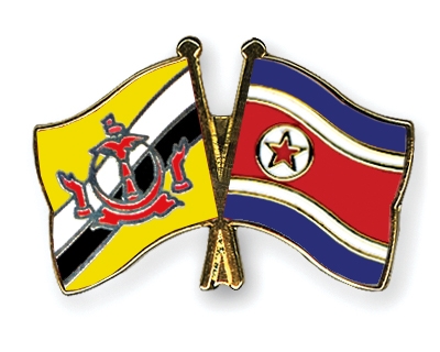 Fahnen Pins Brunei-Darussalam Nordkorea