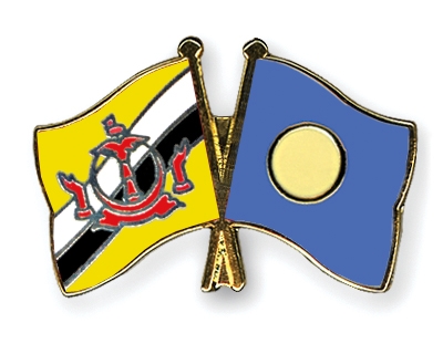 Fahnen Pins Brunei-Darussalam Palau