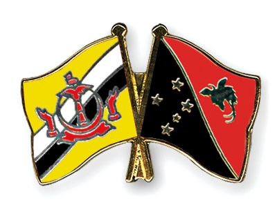 Fahnen Pins Brunei-Darussalam Papua-Neuguinea