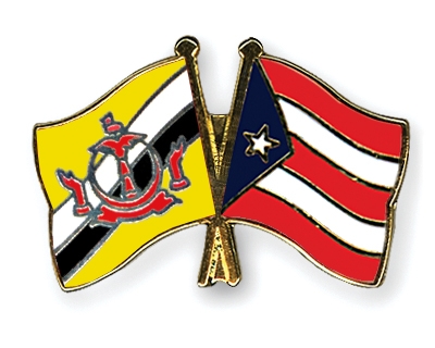 Fahnen Pins Brunei-Darussalam Puerto-Rico