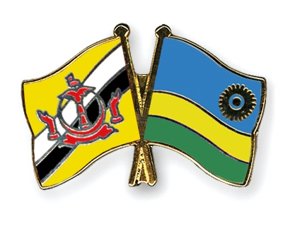 Fahnen Pins Brunei-Darussalam Ruanda