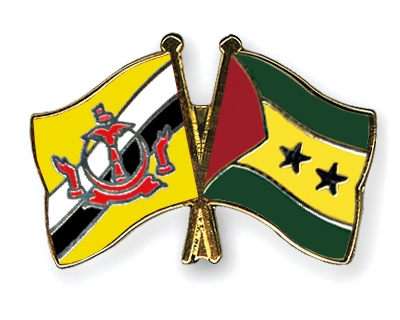 Fahnen Pins Brunei-Darussalam Sao-Tome-und-Principe