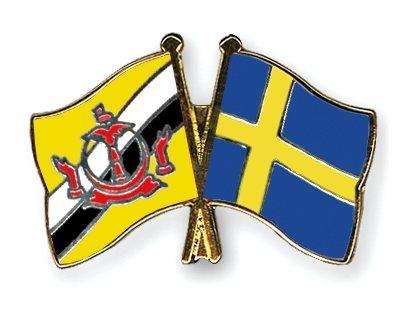 Fahnen Pins Brunei-Darussalam Schweden