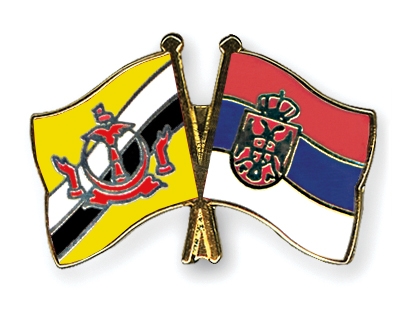 Fahnen Pins Brunei-Darussalam Serbien