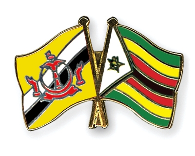 Fahnen Pins Brunei-Darussalam Simbabwe