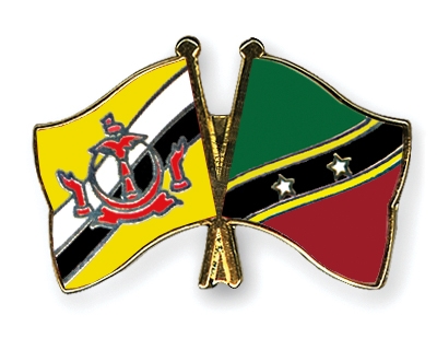 Fahnen Pins Brunei-Darussalam St-Kitts-und-Nevis