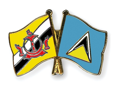 Fahnen Pins Brunei-Darussalam St-Lucia