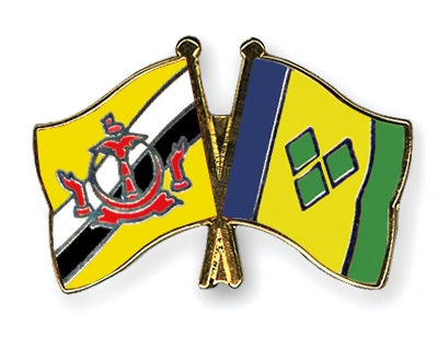 Fahnen Pins Brunei-Darussalam St-Vincent-und-die-Grenadinen