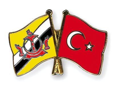 Fahnen Pins Brunei-Darussalam Trkei