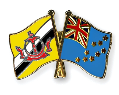Fahnen Pins Brunei-Darussalam Tuvalu