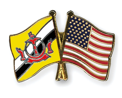 Fahnen Pins Brunei-Darussalam USA