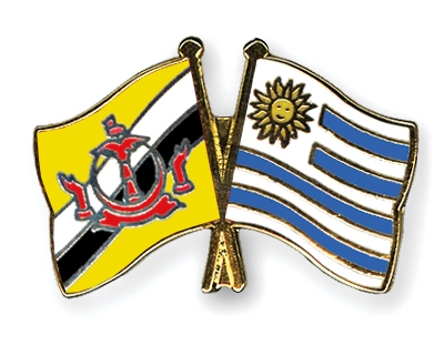 Fahnen Pins Brunei-Darussalam Uruguay