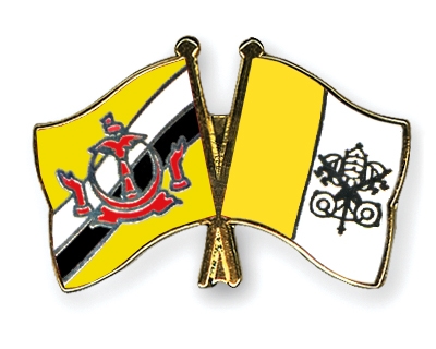 Fahnen Pins Brunei-Darussalam Vatikanstadt