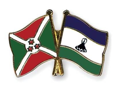 Fahnen Pins Burundi Lesotho