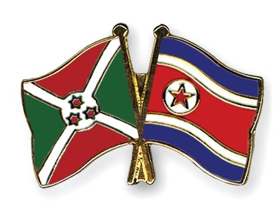 Fahnen Pins Burundi Nordkorea