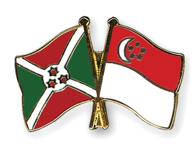 Fahnen Pins Burundi Singapur